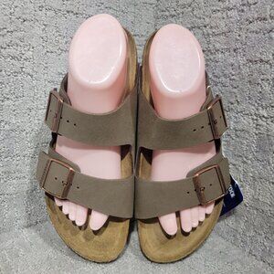 Birkenstock Arizona Size 40 L9 M7 N Charcoal Birko-Flor Double Strap Sandals